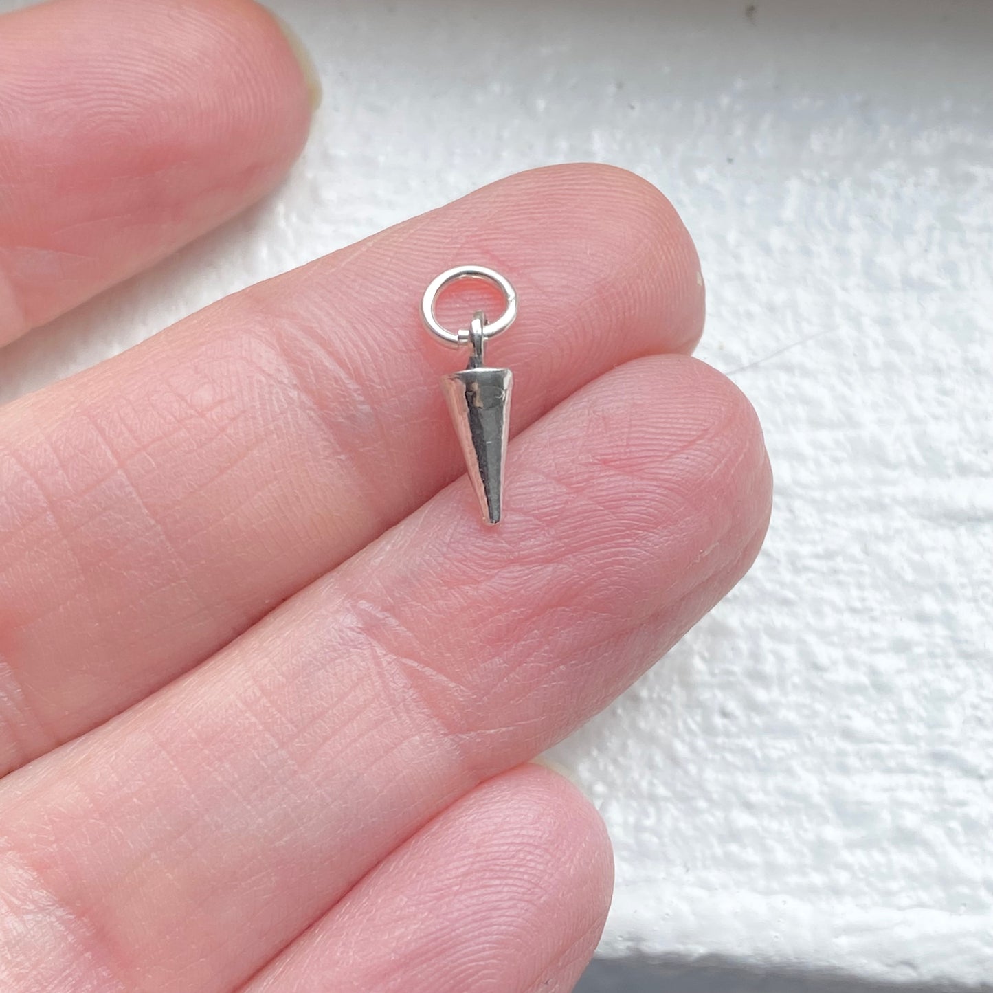 Tiny Sterling Silver Spike Charm