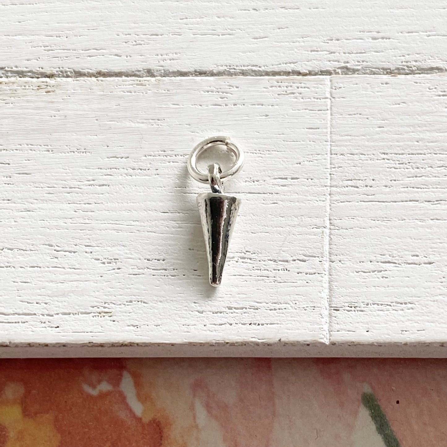 Tiny Sterling Silver Spike Charm