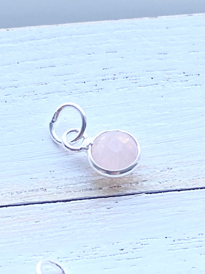 Rose Quartz 6mm Round Charm