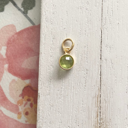 Gold Vermeil Peridot Charm