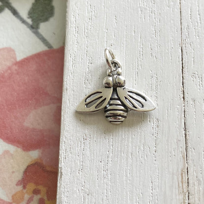 Bumble Bee Charm Sterling Silver