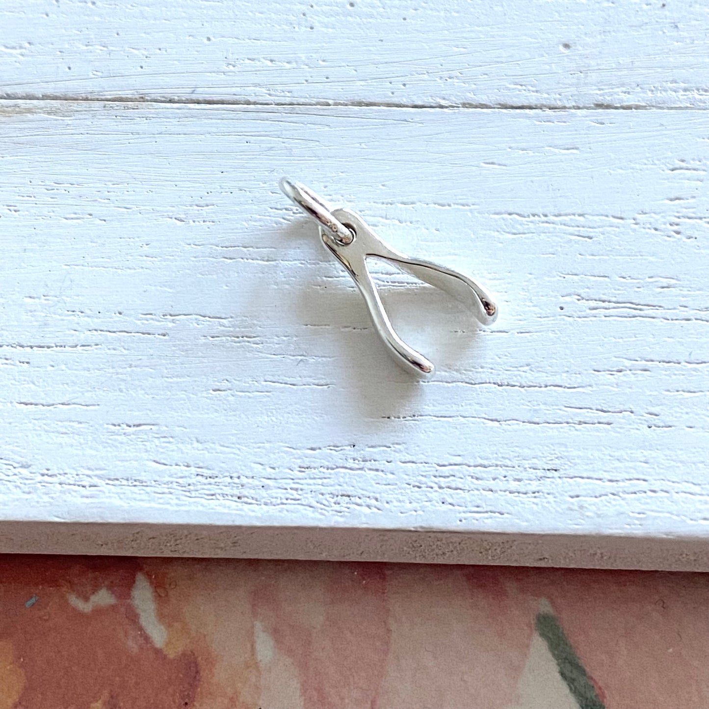 Tiny Sterling Silver Wishbone Charm