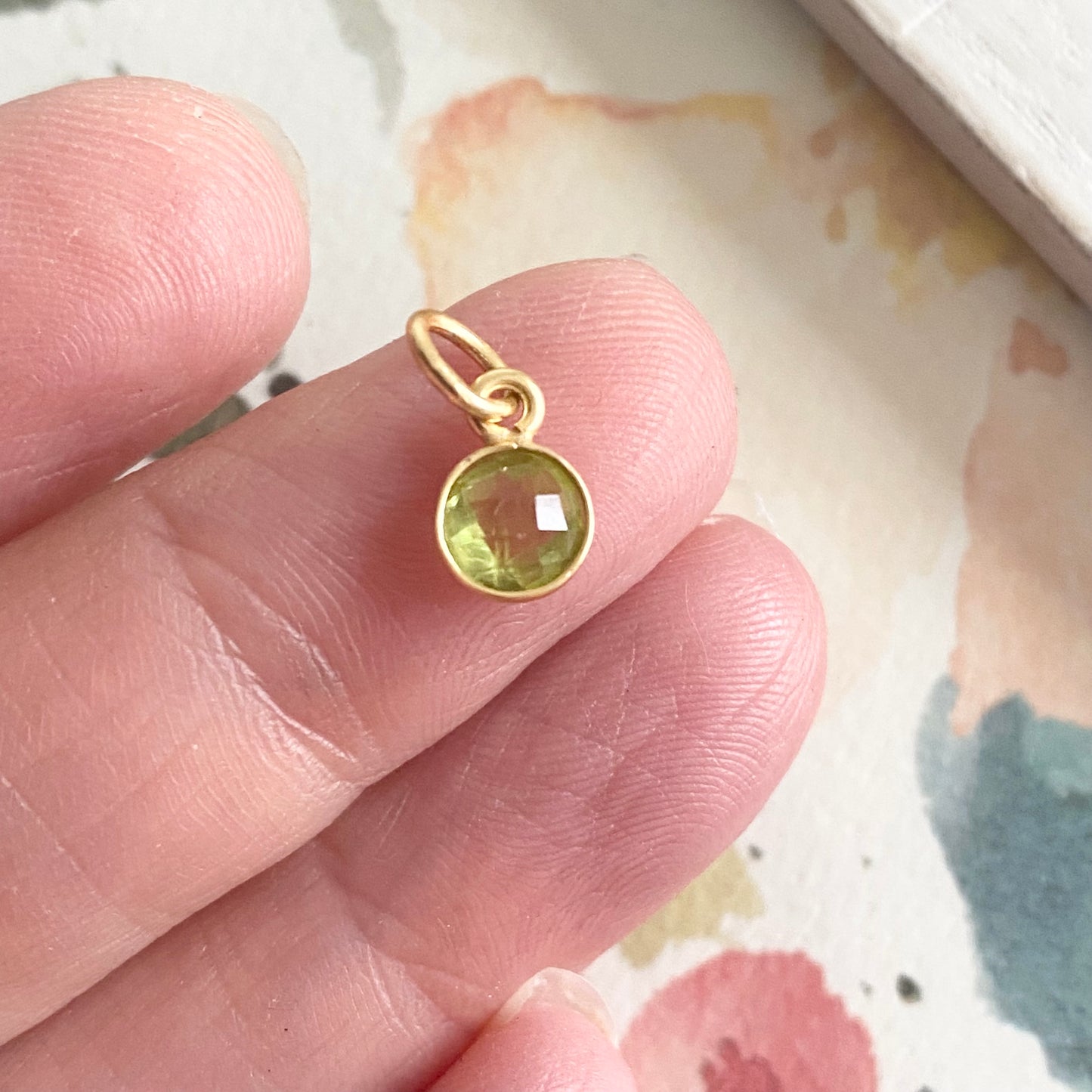 Gold Vermeil Peridot Charm