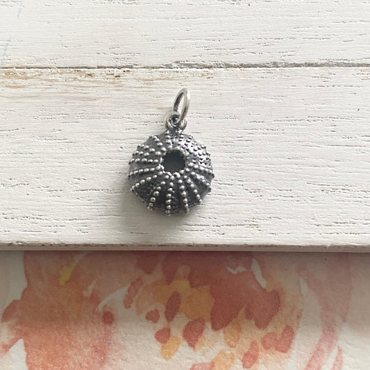 Sea Urchin Charm Sterling Silver