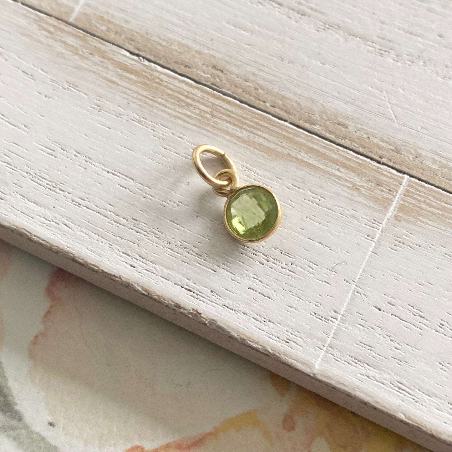 Gold Vermeil Peridot Charm