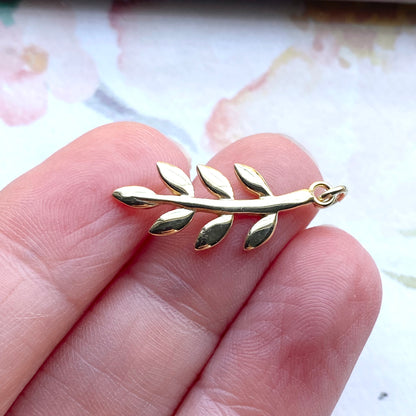 Olive Branch Charm Leaf Tree Branch