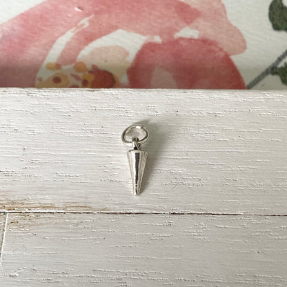 Tiny Sterling Silver Spike Charm