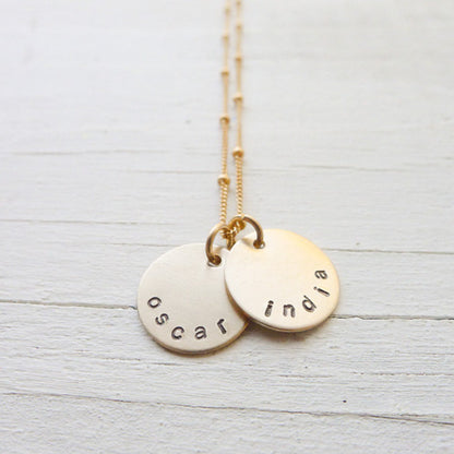 Mini Personalized Necklace in Gold Filled