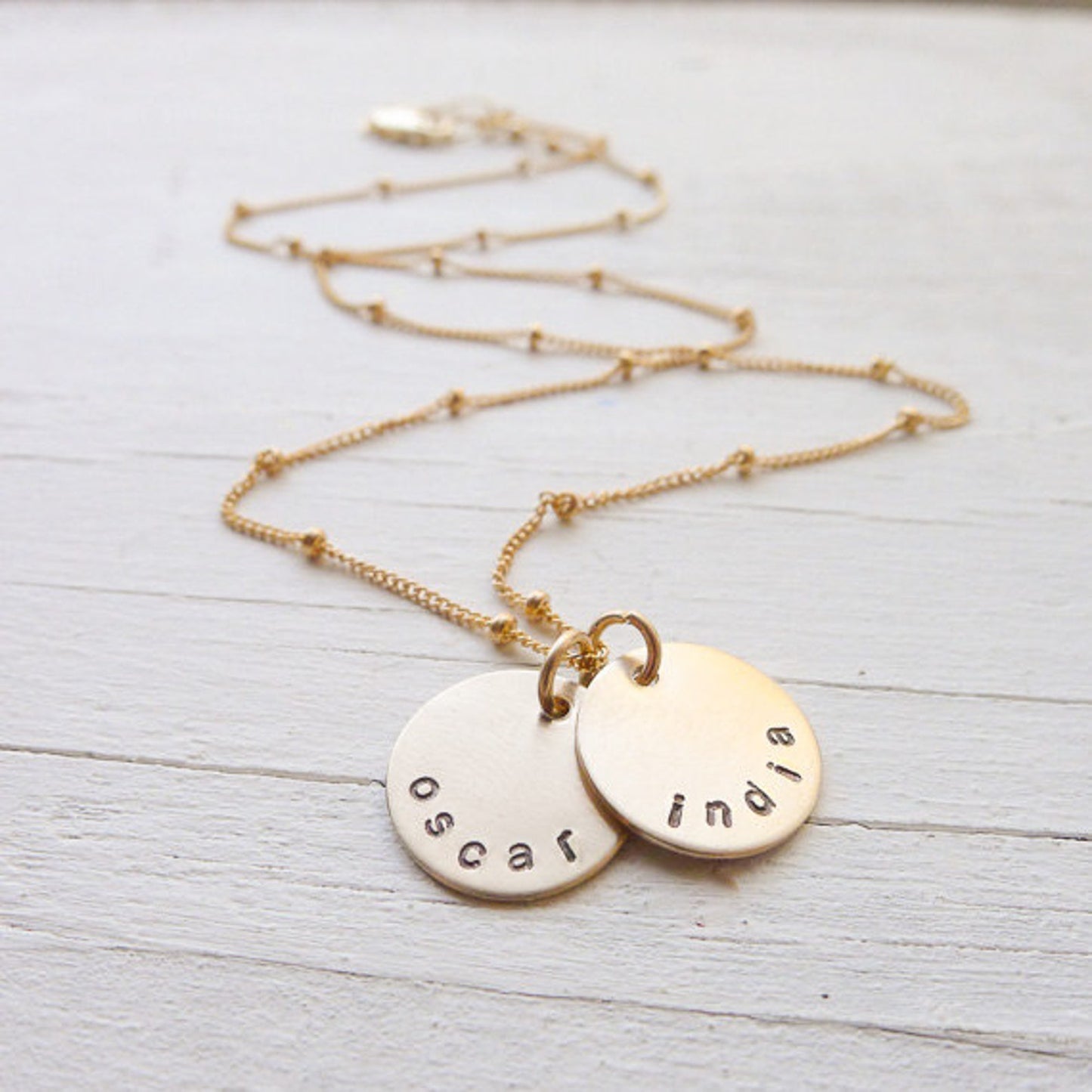 Mini Personalized Necklace in Gold Filled