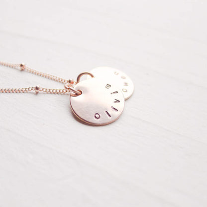 Mini Personalized Necklace in Rose Gold Filled