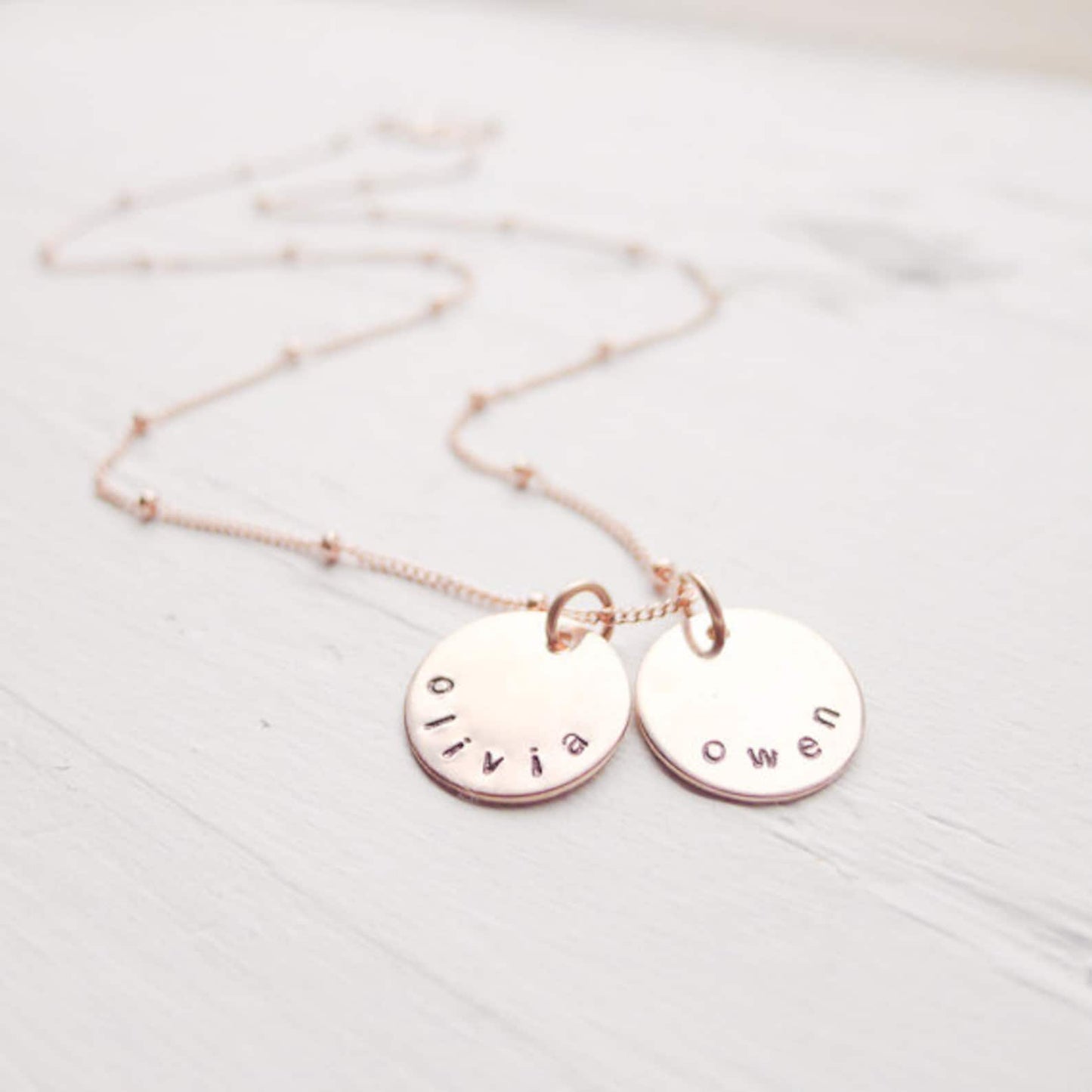 Mini Personalized Necklace in Rose Gold Filled