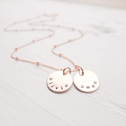 Mini Personalized Necklace in Rose Gold Filled