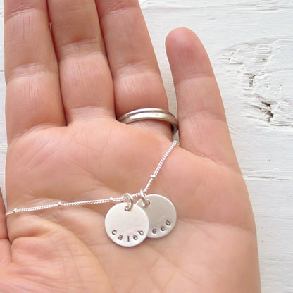 Mini Personalized Necklace in Sterling Silver