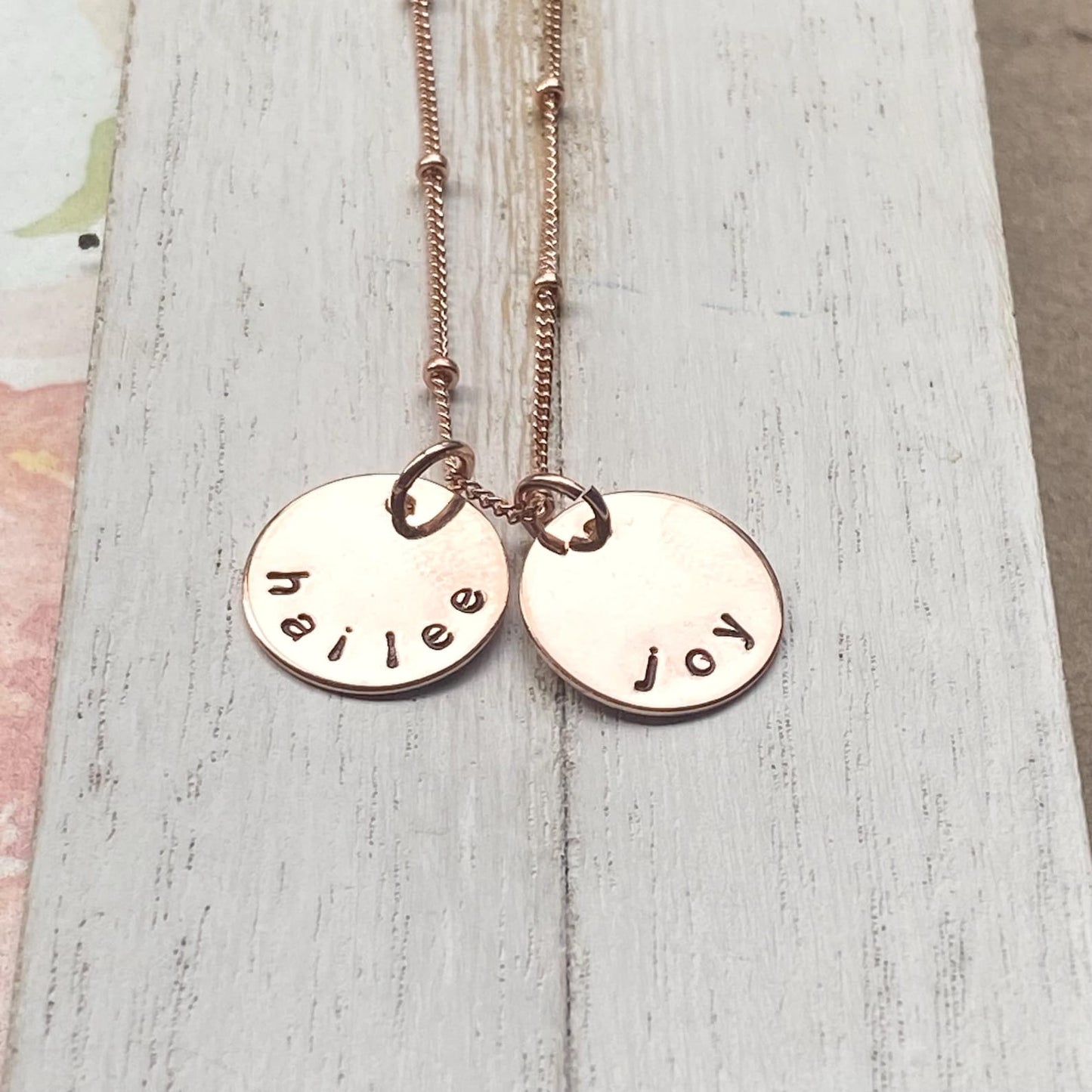 Mini Personalized Necklace in Rose Gold Filled