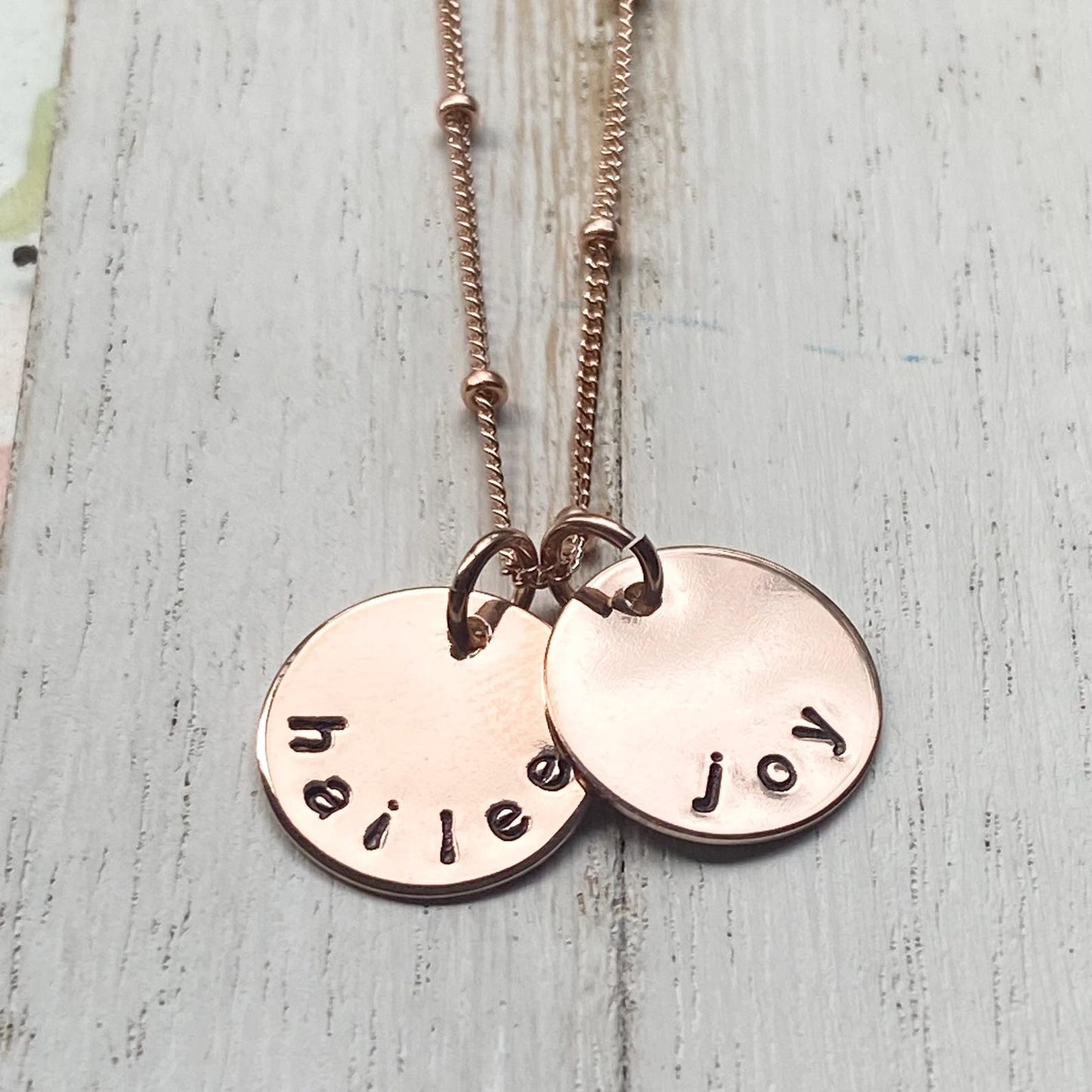 Mini Personalized Necklace in Rose Gold Filled