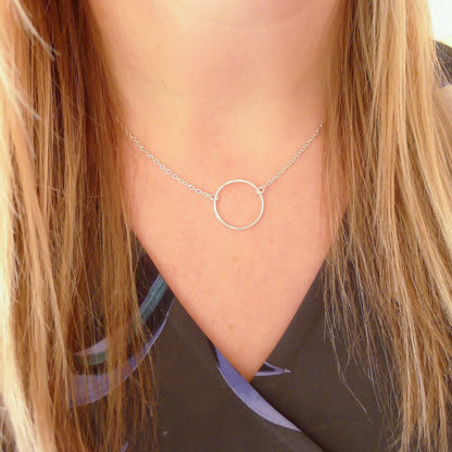 Silver Circle Necklace