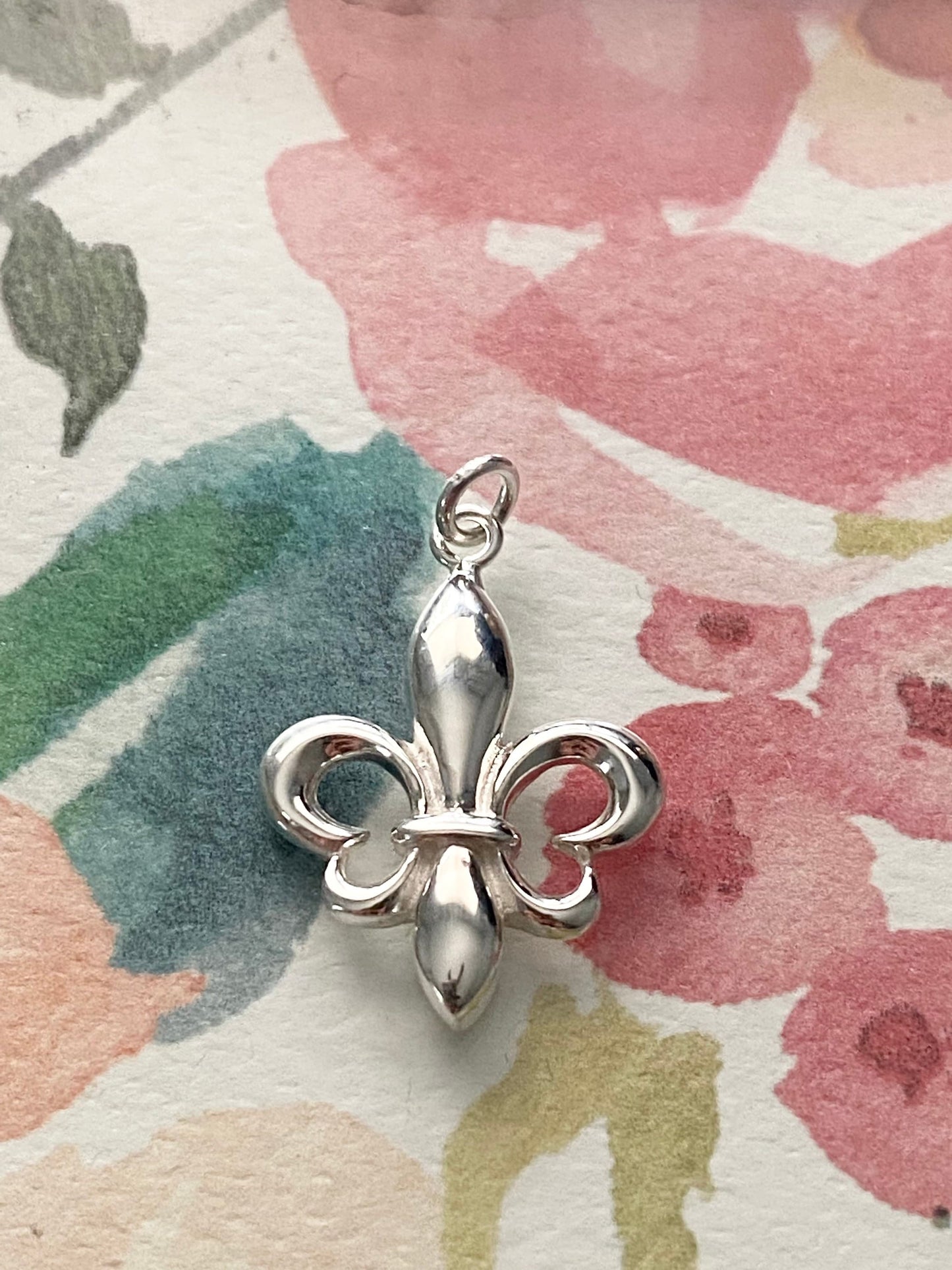 Fluer De Lis Charm Sterling Silver