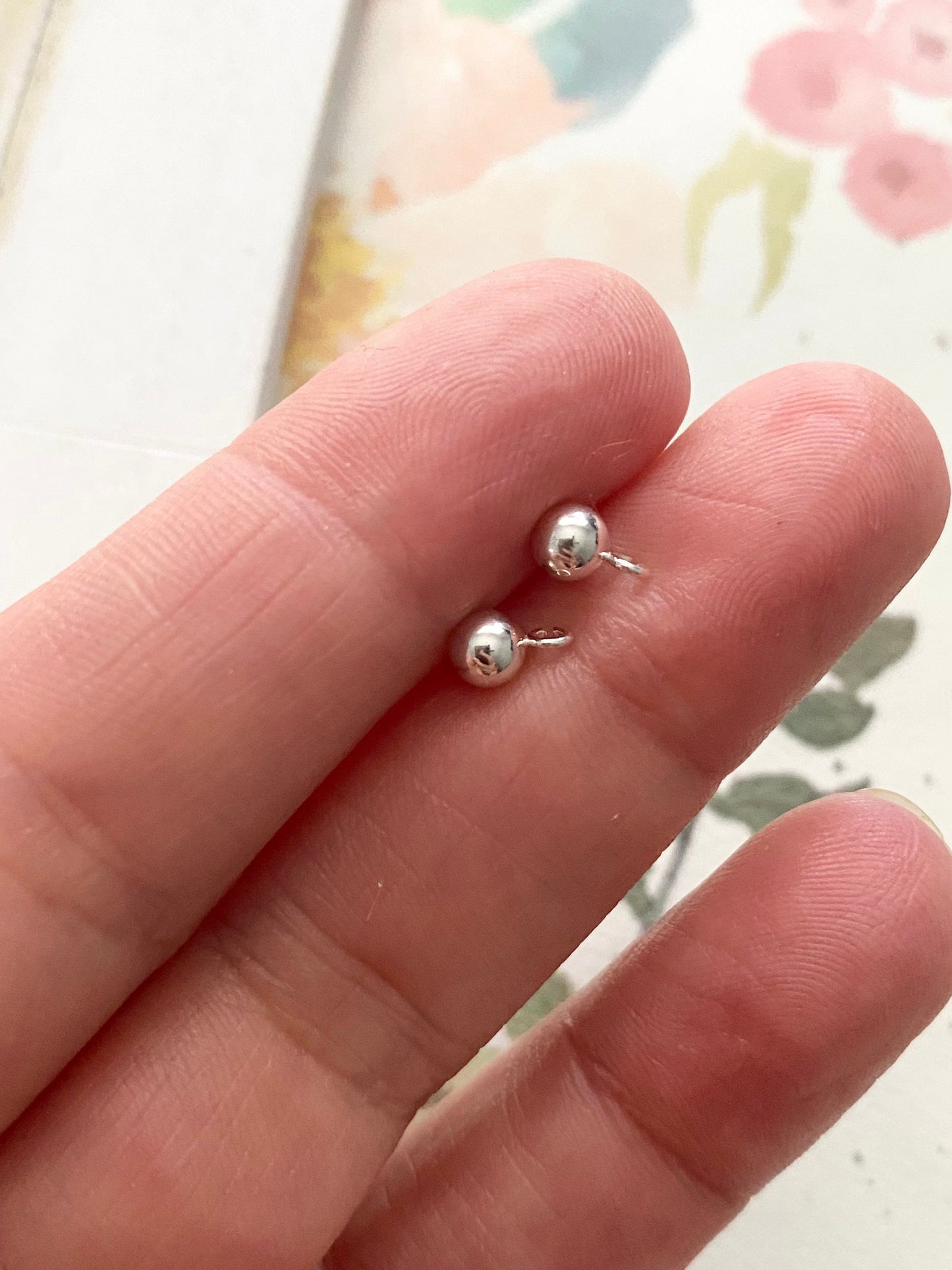 Sterling Silver Ball Post Studs