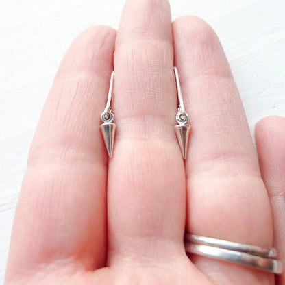 Tiny Spike Earring Sterling Silver Leverbacks