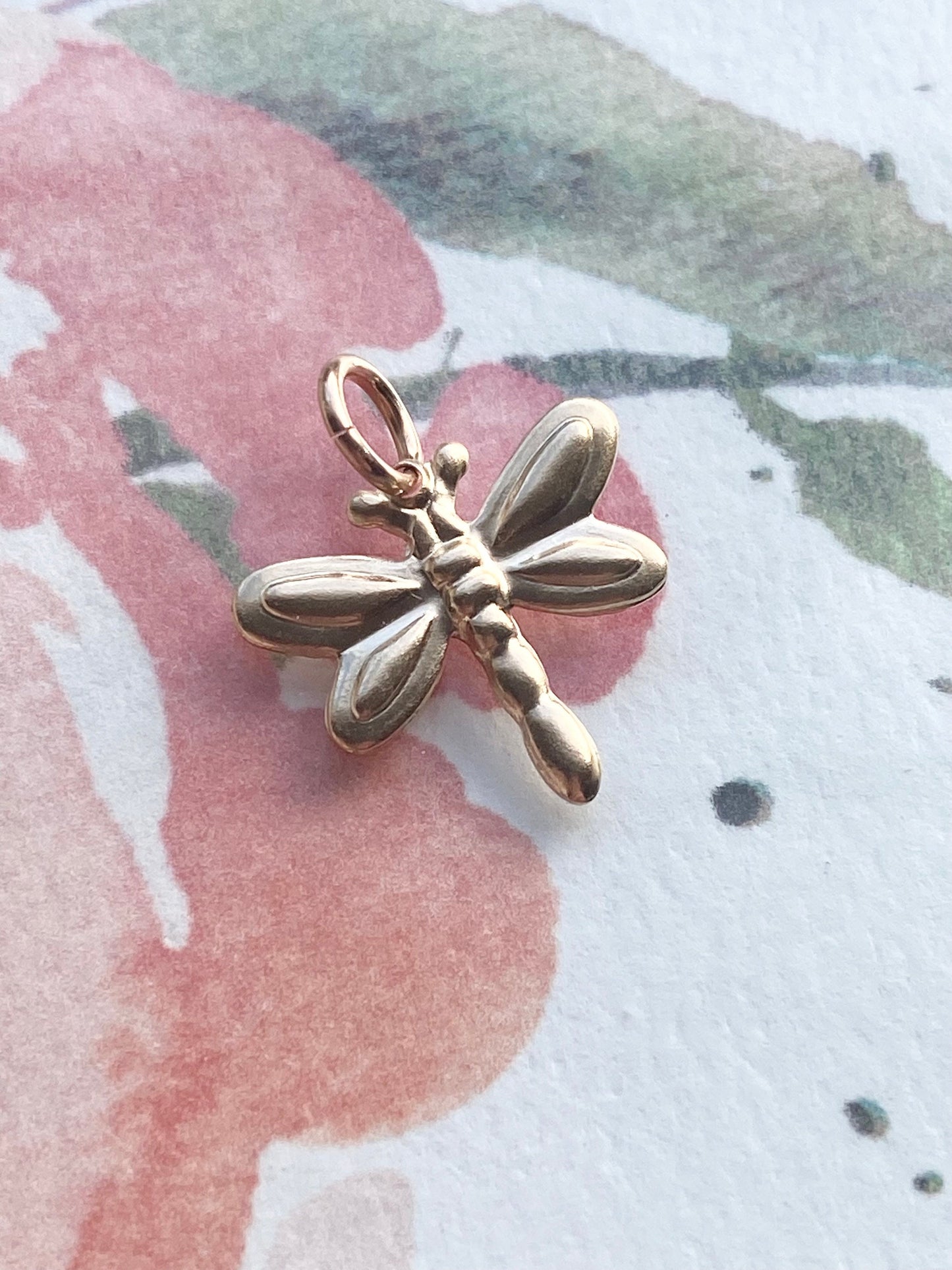 Gold Dragonfly Charm