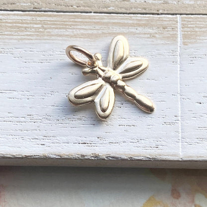 Gold Dragonfly Charm Dragon Fly Pendant Lightweight Pendant for Bracelet or Necklaces Firefly