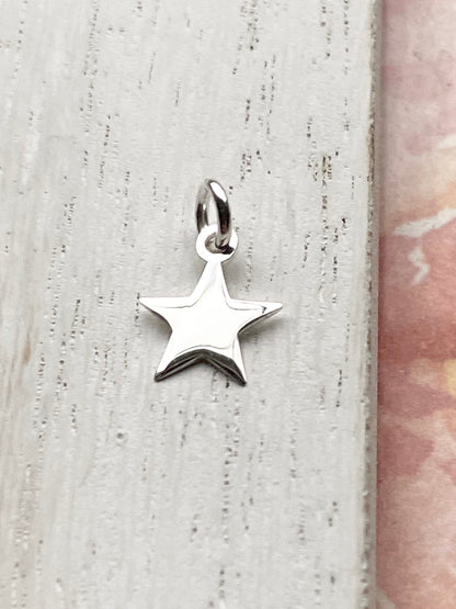 Tiny Silver Star Charm Barely There