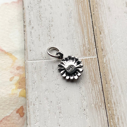 Tiny Daisy Charm Sterling Silver