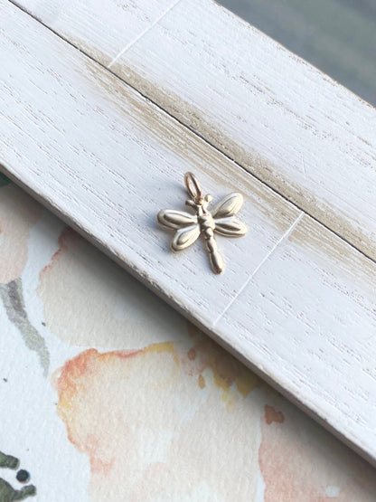 Gold Dragonfly Charm