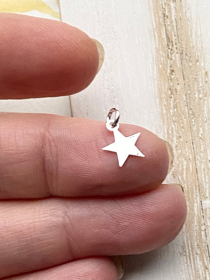 Tiny Silver Star Charm Barely There