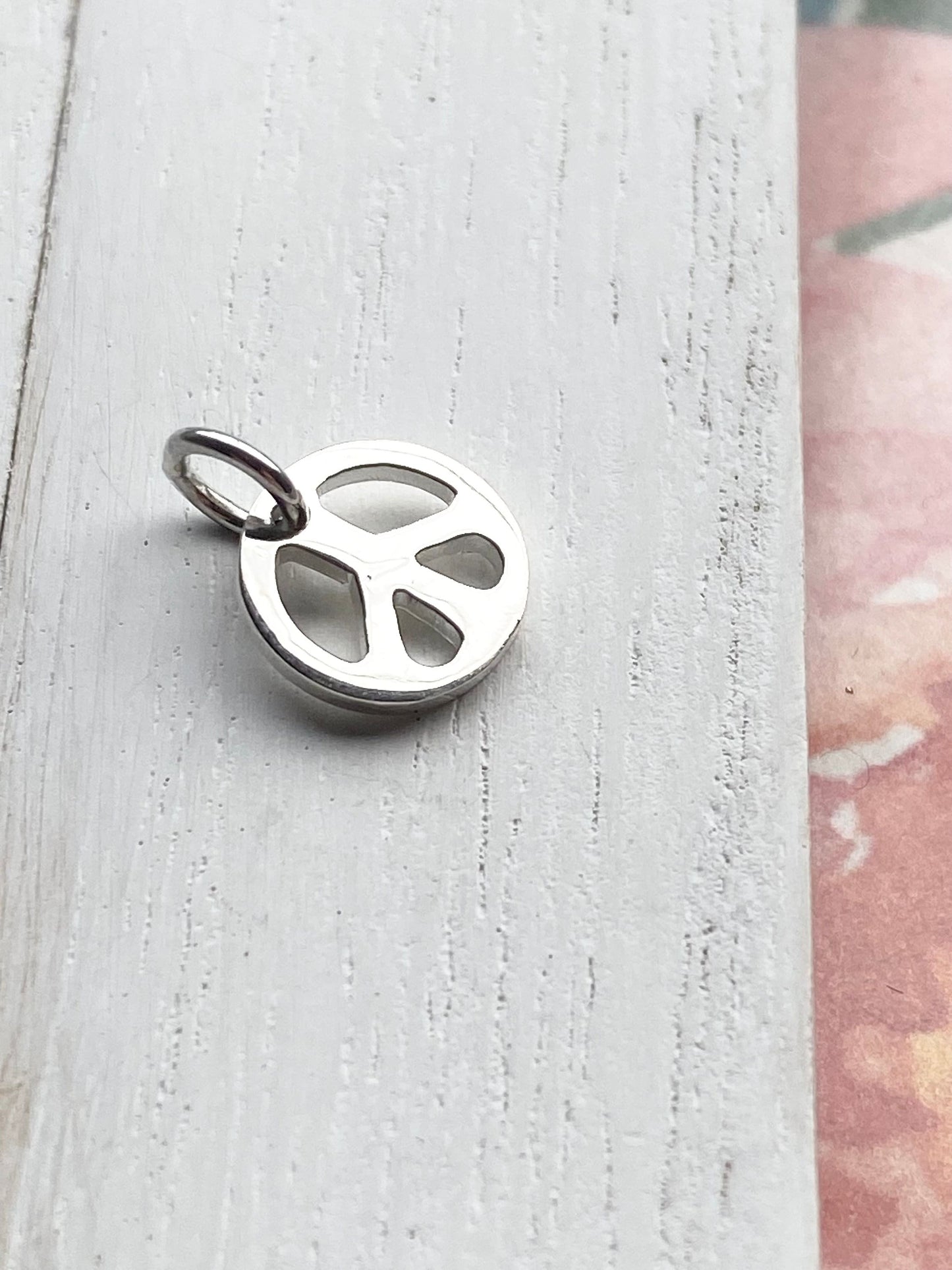 Peace Sign Charm Sterling Silver