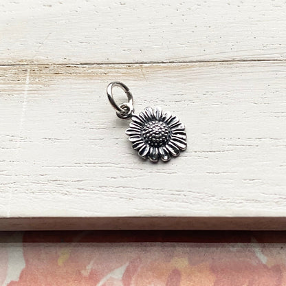 Tiny Daisy Charm Sterling Silver