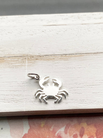 Crab Charm Sterling Silver