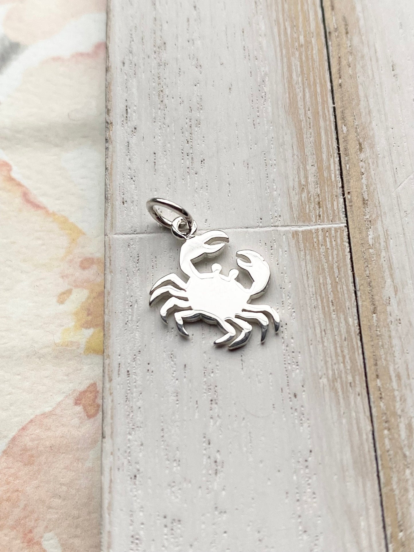 Crab Charm Sterling Silver