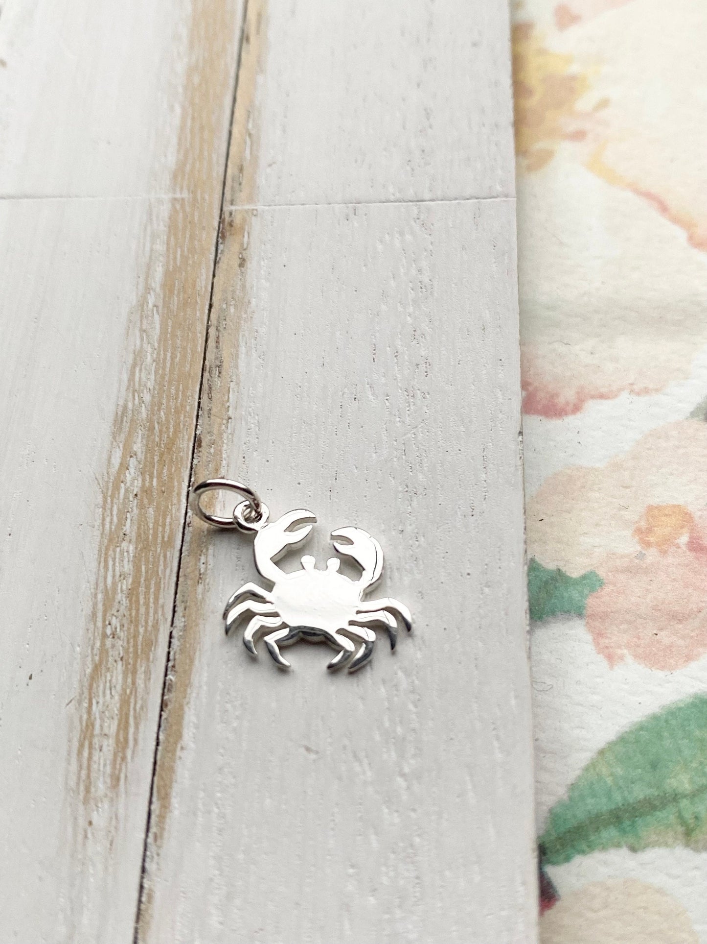 Crab Charm Sterling Silver