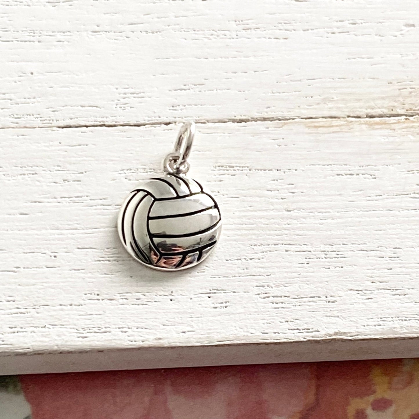 Volleyball Charm Sterling Silver Pendant