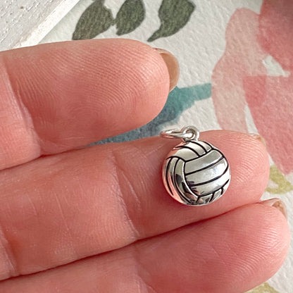 Volleyball Charm Sterling Silver Pendant