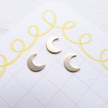 Little Gold Moon Accent Crescent Moon for Soldering