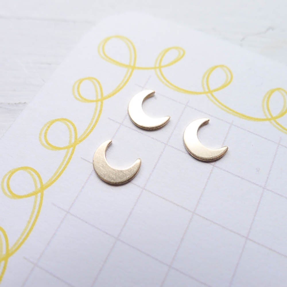 Little Gold Moon Accent Crescent Moon for Soldering