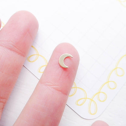 Little Gold Moon Accent Crescent Moon for Soldering