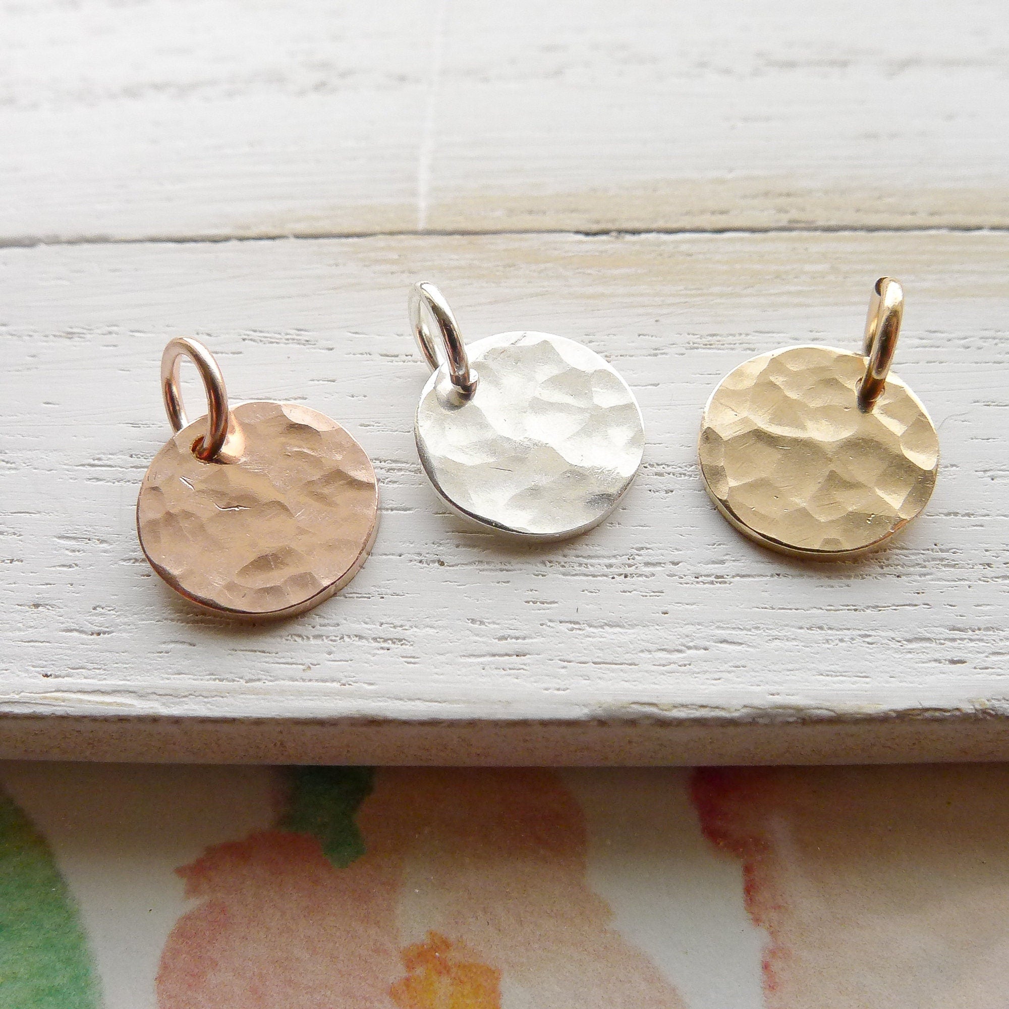 Gold hot sale disc charms