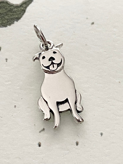 Pitbull Charm Sterling Silver