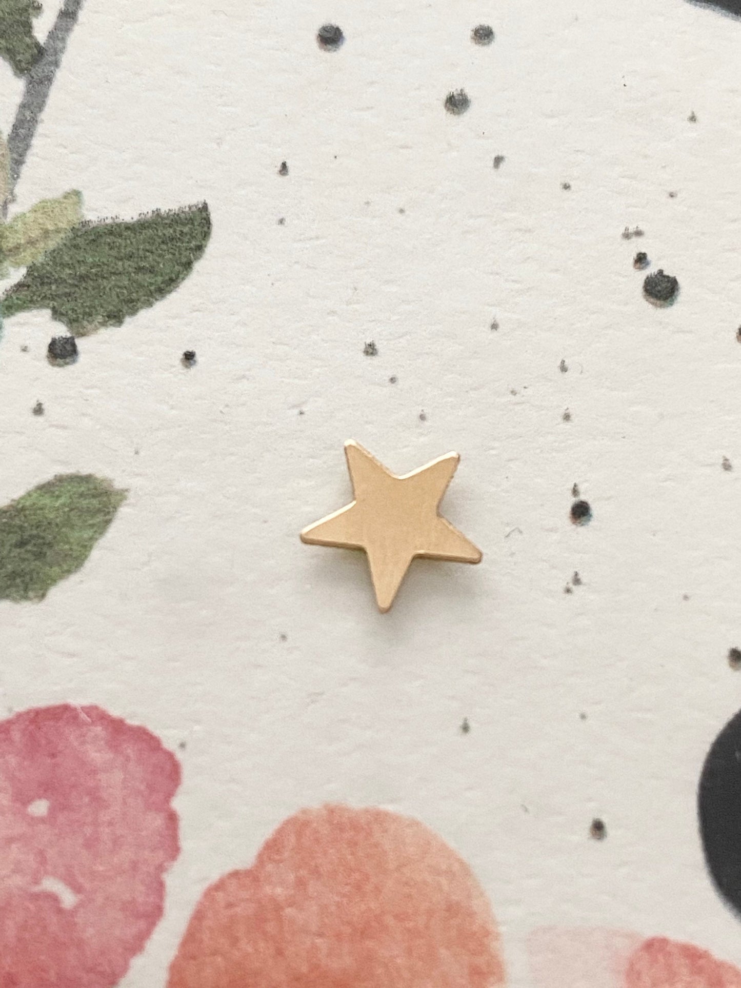 Gold Star Soldering Accent Rivet Tiny Blank Locket Charm