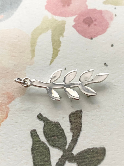 Olive Branch Charm Leaf Tree Branch