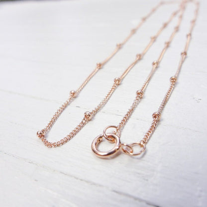 Rose Gold Filled Beaded Ball Chain