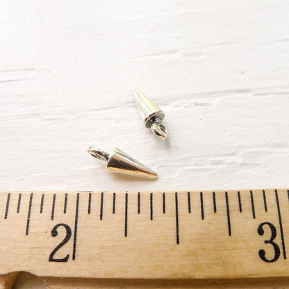 Tiny Sterling Silver Spike Charm