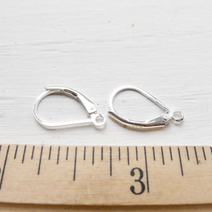 Sterling Silver Leverback Earwires Lever Back Earring Hooks