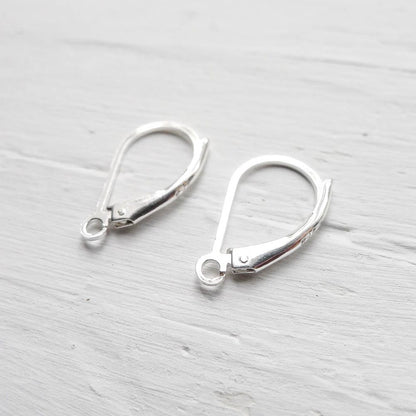 Sterling Silver Leverback Earwires Lever Back Earring Hooks