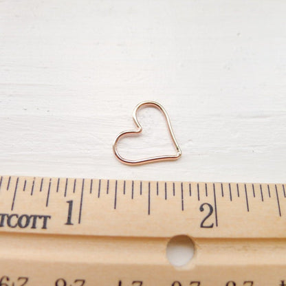 Rose Gold Filled Open Heart Charm Link