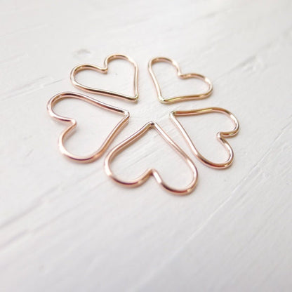 Rose Gold Filled Open Heart Charm Link