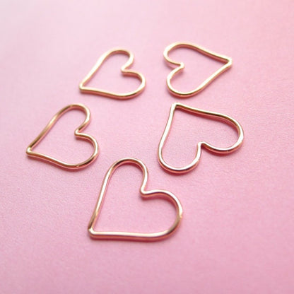 Rose Gold Filled Open Heart Charm Link